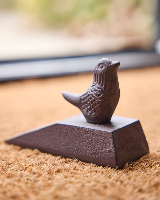 Brown Recycled Iron Door Stops - Cast Iron Bird Door Stop