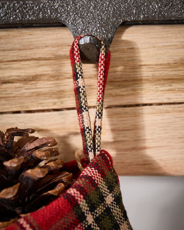 Mistletoe Tartan Christmas Stocking