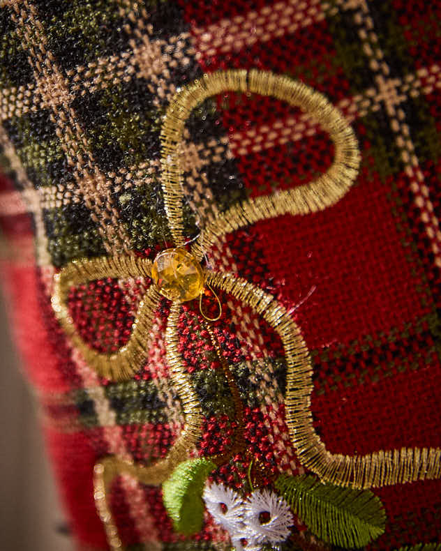 Personalised Red Tartan Stocking