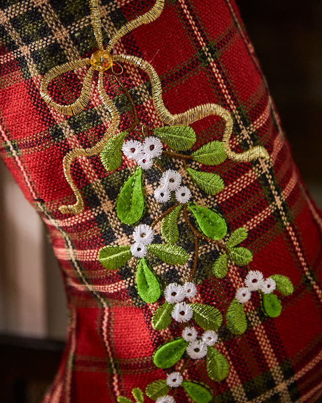 Personalised Red Tartan Stocking