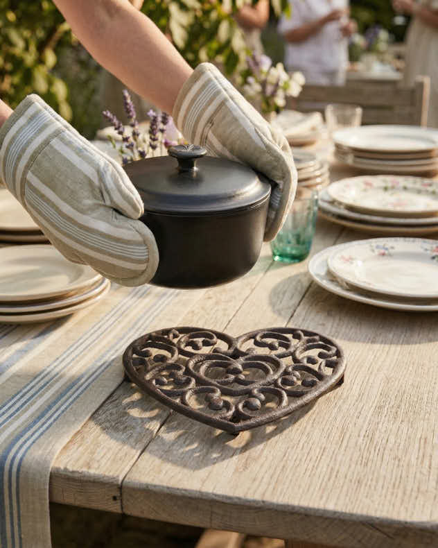 Heart Shaped Cast Iron Trivet