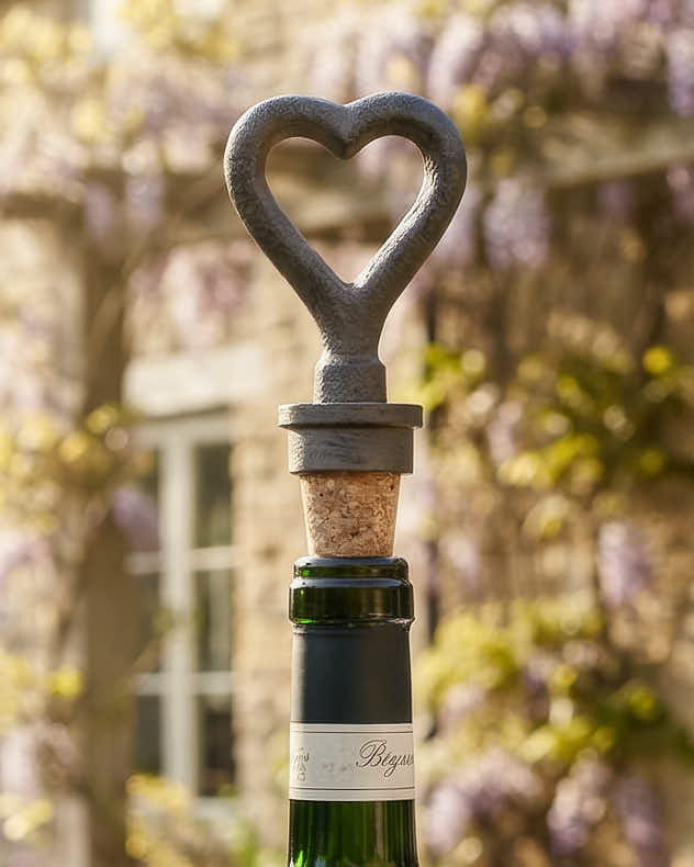 Cast Iron Heart Bottle Stopper