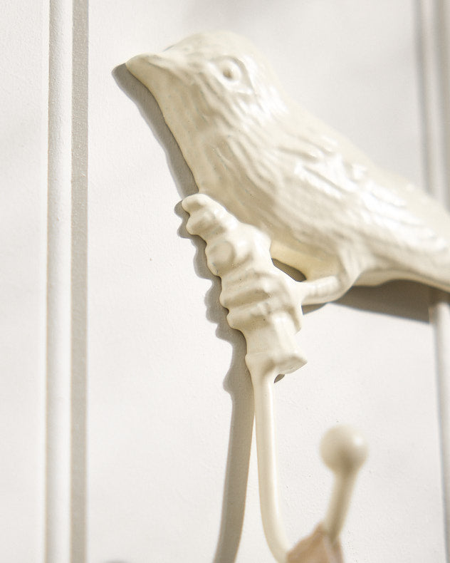 Ivory Bird Wall Hook 