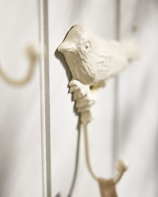 Ivory Bird Wall Hook closeup
