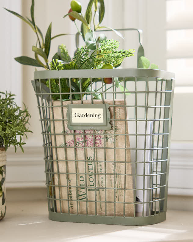 Sage Green Wall Storage Basket