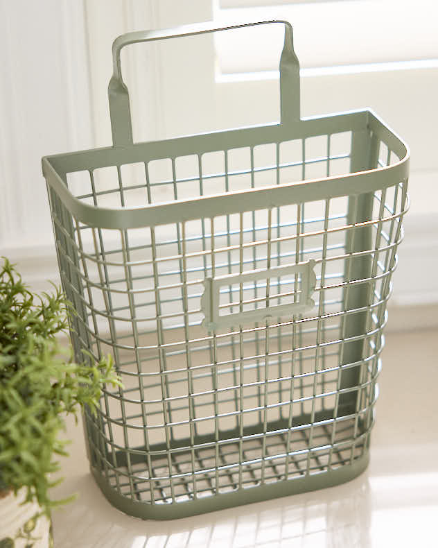 Sage Green Wall Storage Basket