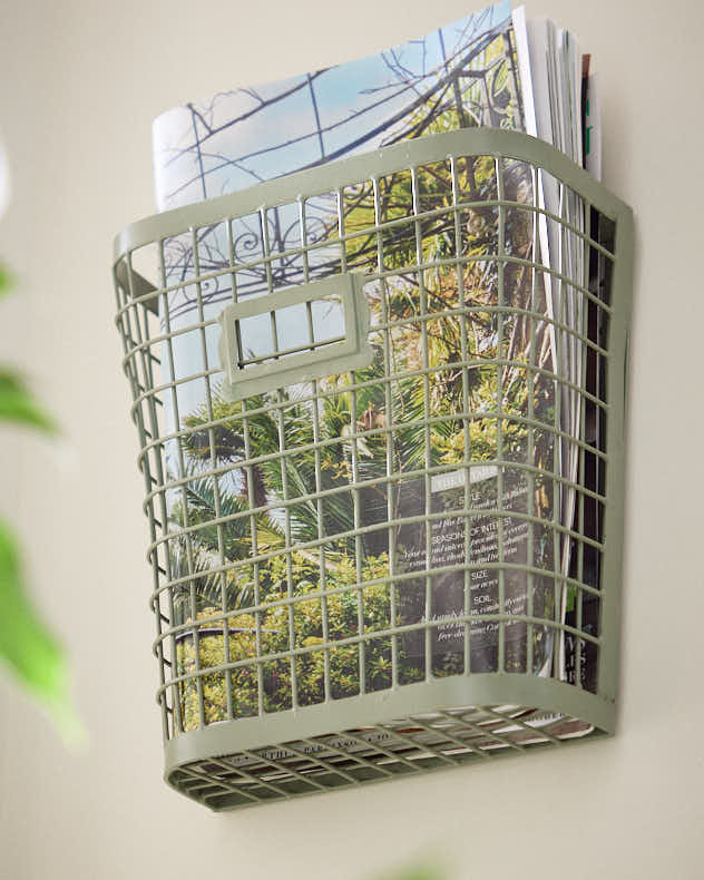 Sage Green Wall Storage Basket