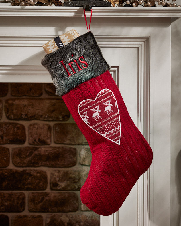 Stockings Tree - Personalised Red Nordic Stockings