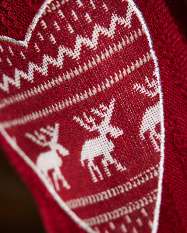 Personalised Red Nordic Stockings closeup