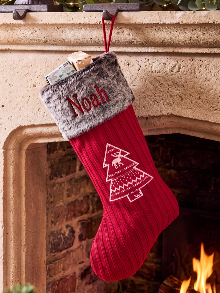 Personalised Red Nordic Stockings