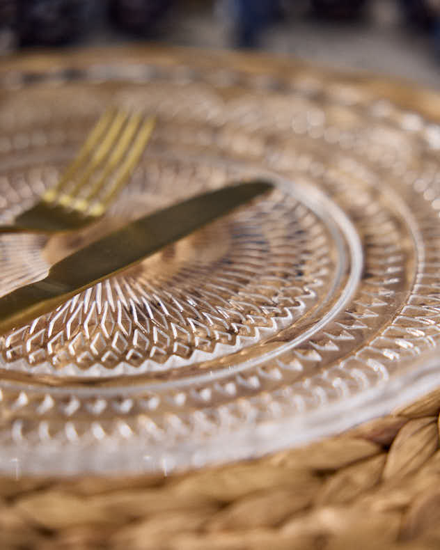 Parisian Glass Dinner Plates