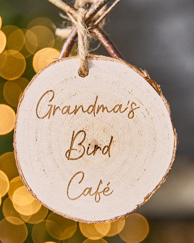 Personalised Brass Hanging Heart Garden Bird Feeder