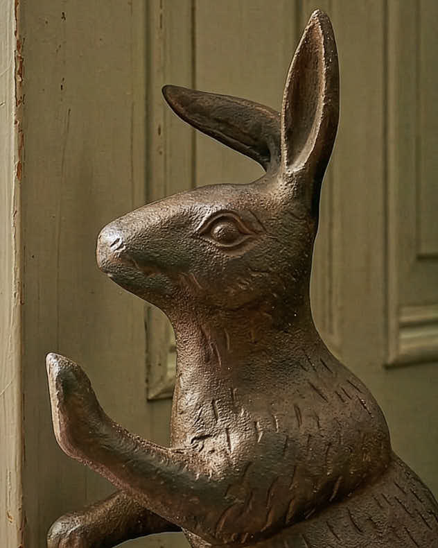 Door Stops - Vintage Cast Iron Hare Door Stop