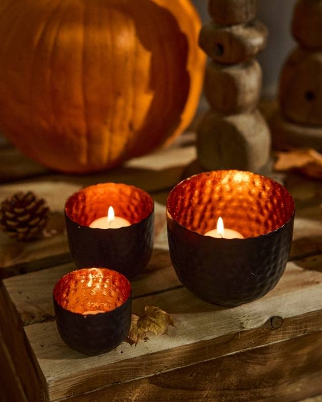 Halloween Copper Tealight Holder
