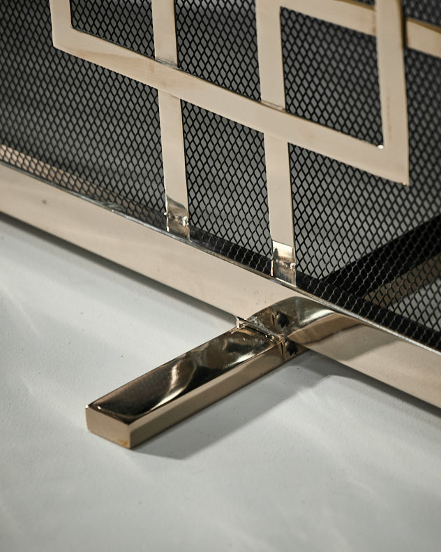 Fire Screens &amp; Guards - Kensington Nickel Fire Screen