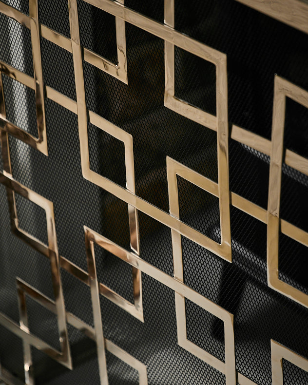 Fire Screens &amp; Guards - Kensington Nickel Fire Screen