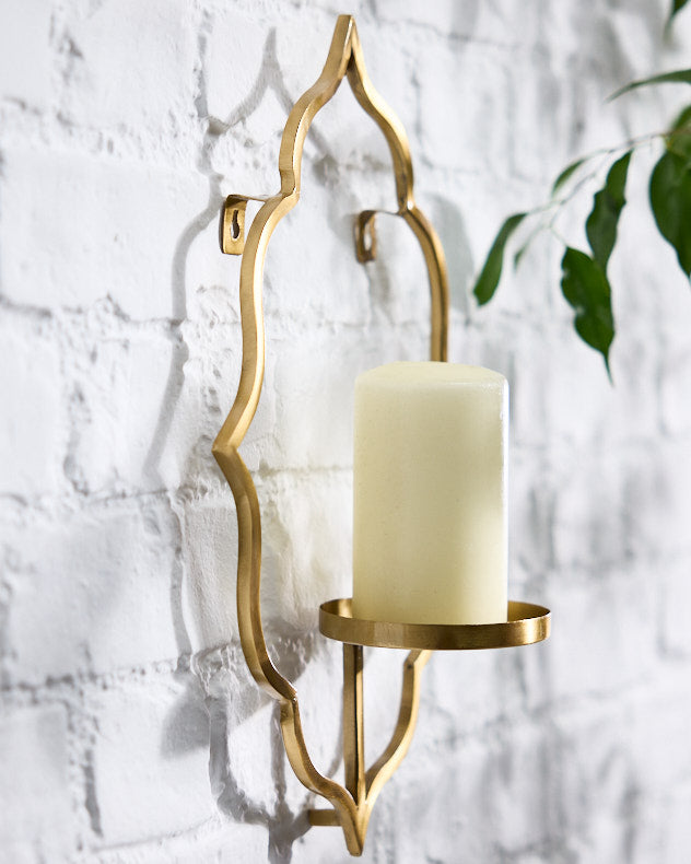 Gold Wall Mounted Candle Holder