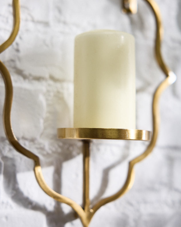 Gold Wall Mounted Candle Holder
