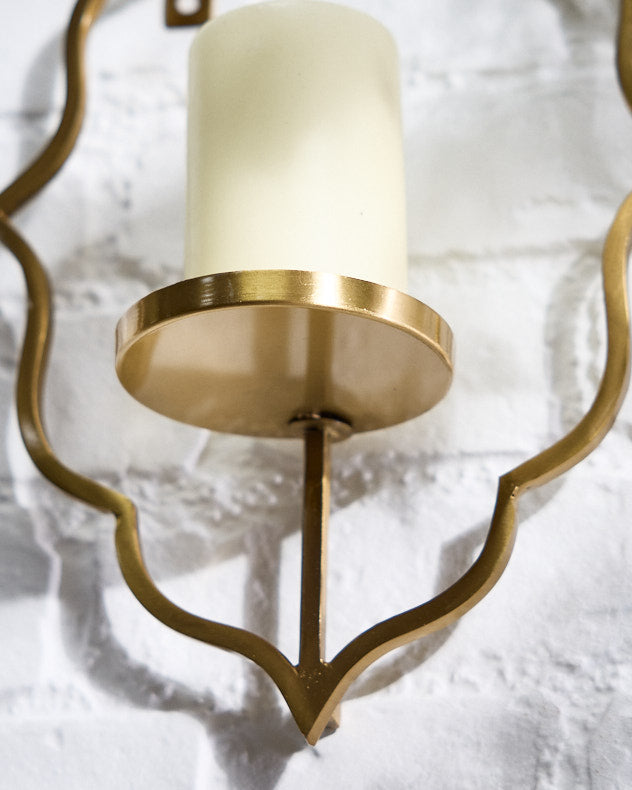 Gold Wall Mounted Candle Holder
