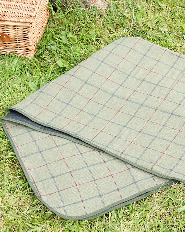 Picnic Blankets - Green Tweed Picnic Blanket