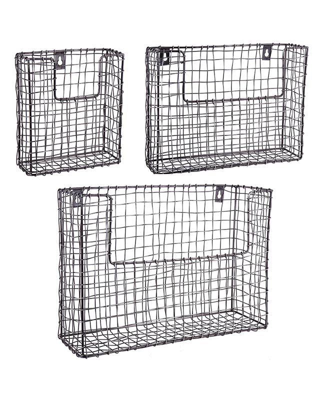 Wire baskets deals for wall