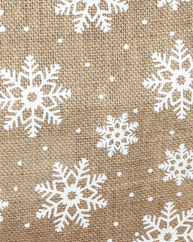 Extra Wide Jute Snowflake Table Runner