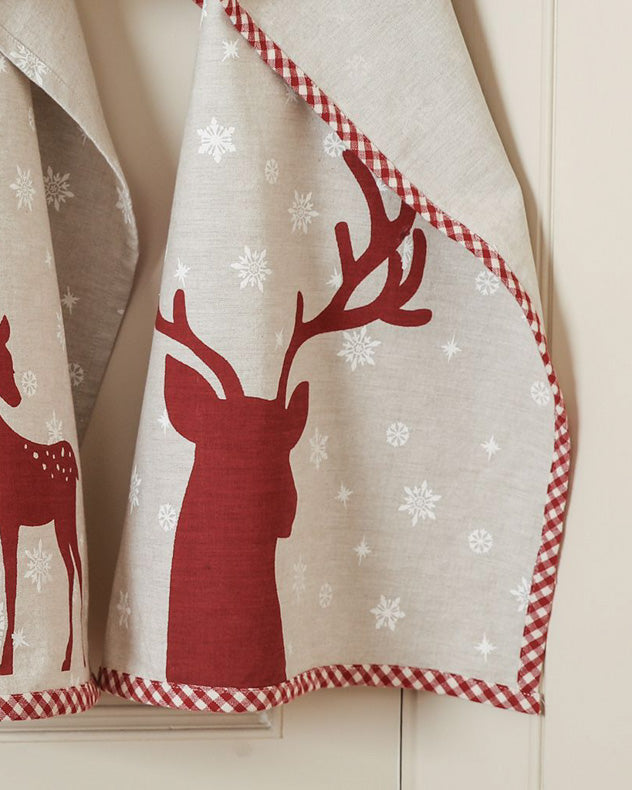 Set of 2 Red Stag Tea Towels