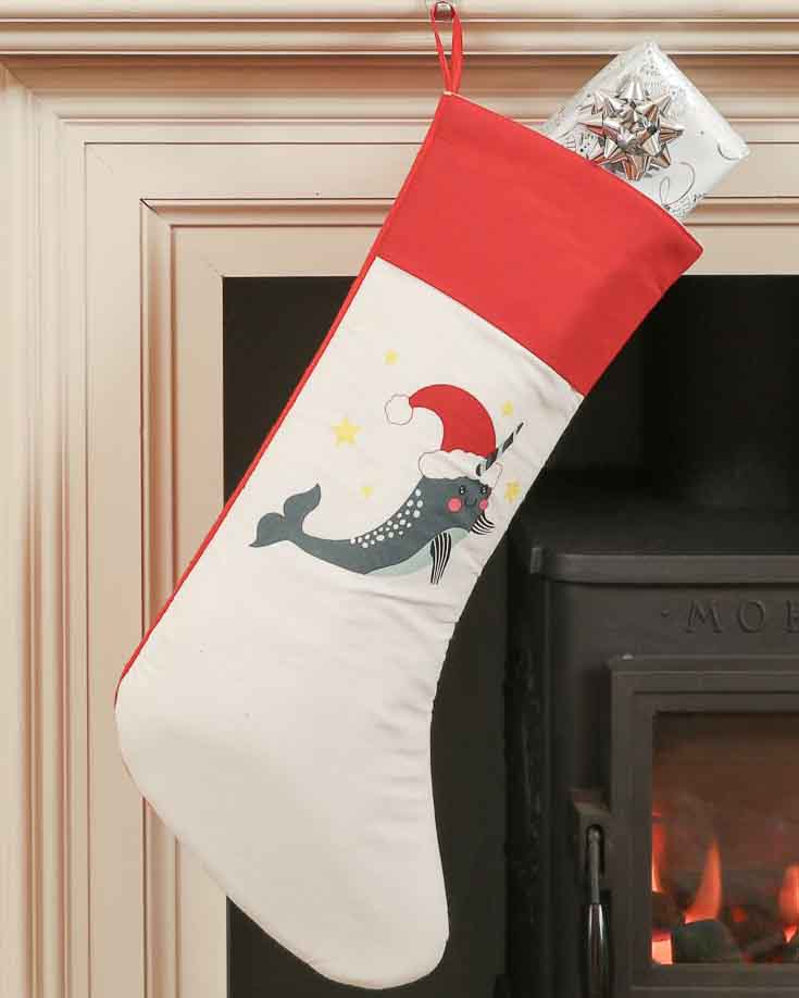 Narwhal Christmas Stocking