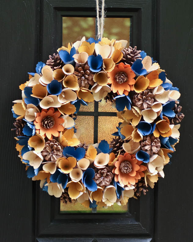 Pumpkin Blooms Halloween Wreath