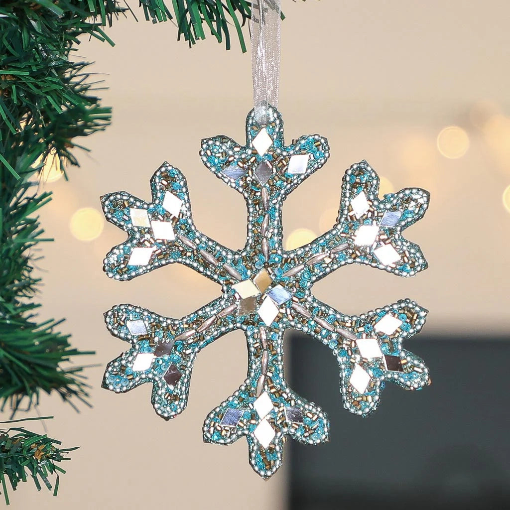 Blue Snowflake Ornaments