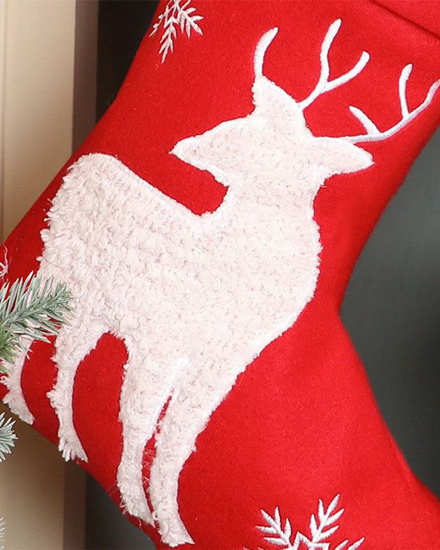 Personalised Red Reindeer Stocking