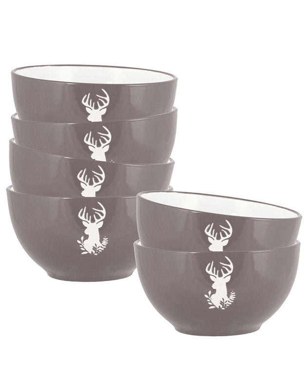 Set of 6 Woodland Stag Bowls
