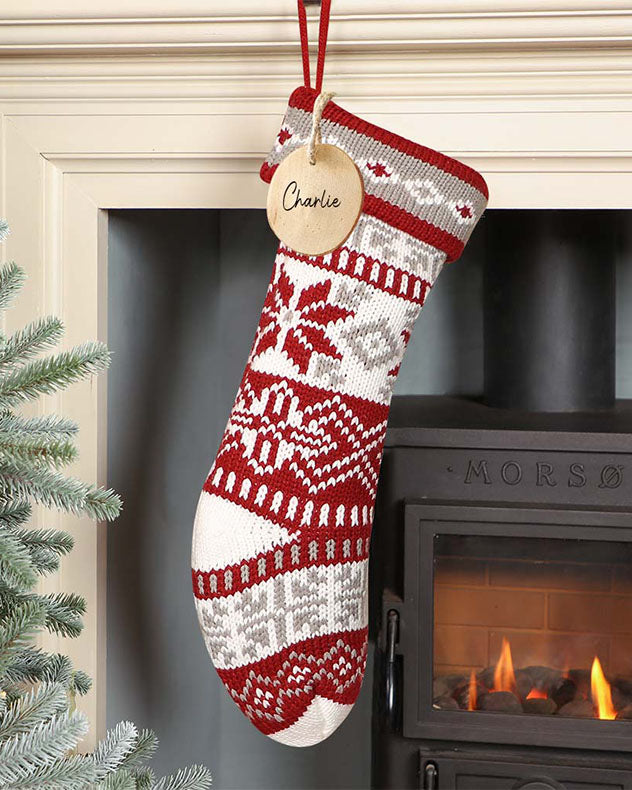 Personalised Fair Isle Knitted Stockings