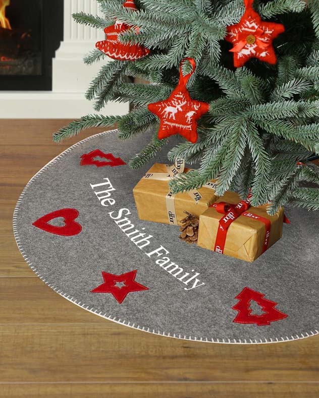 Personalised Nordic Style Christmas Tree Skirt