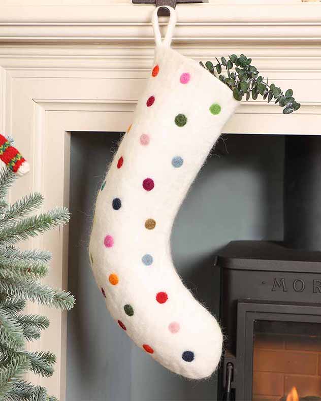 Fair Trade Polka Dot Stocking