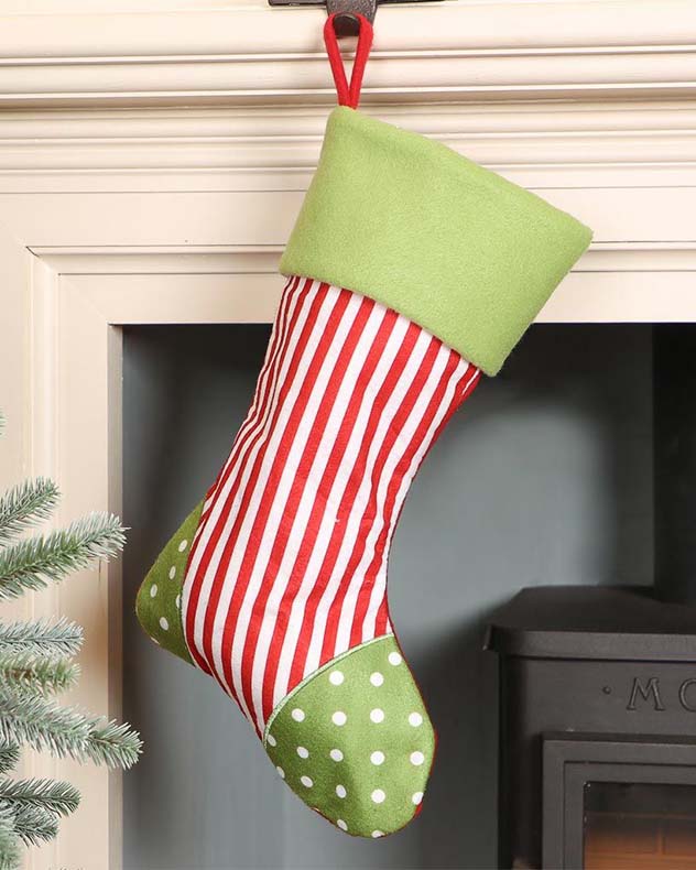 Set of 3 Candy Stripe Stockings Dibor