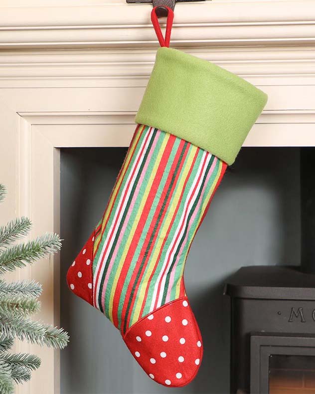 Set of 3 Candy Stripe Stockings