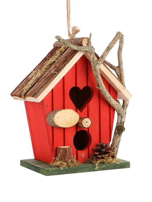 Robin Red Country Heart Bird House
