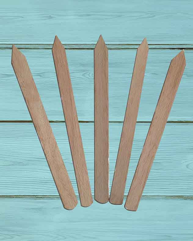 Set of 5 Wooden Plant Markers