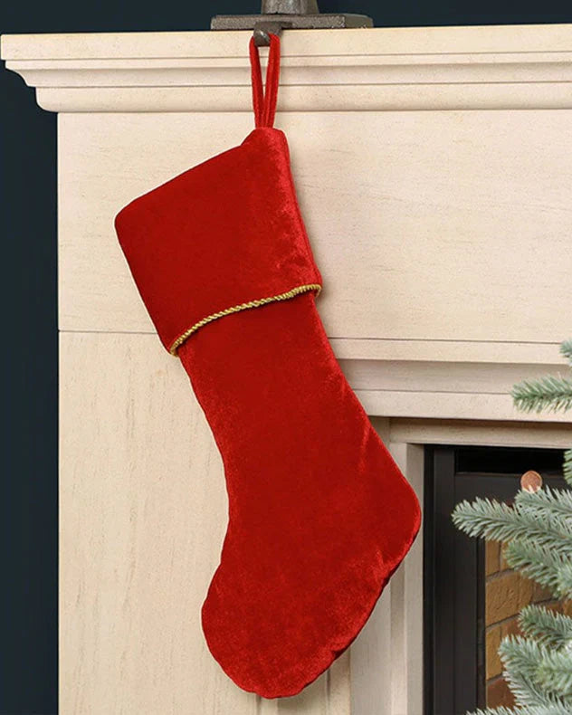 Red velvet christmas stocking