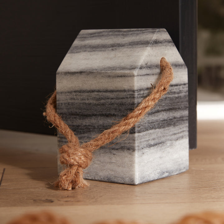 Grey Marble Home Door Stop