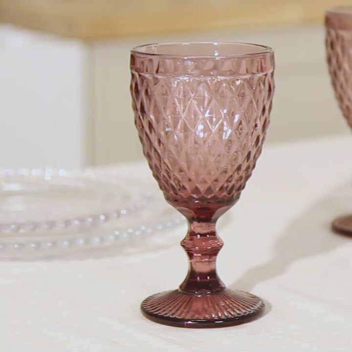 Rococo Pink Wine Goblet