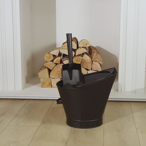 Log & Coal Storage - Dickens Coal Bucket with Shovel