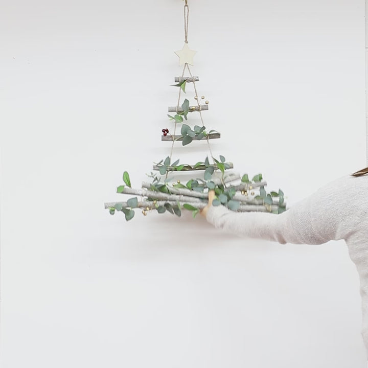 Decorative Mistletoe Christmas Tree Ladder