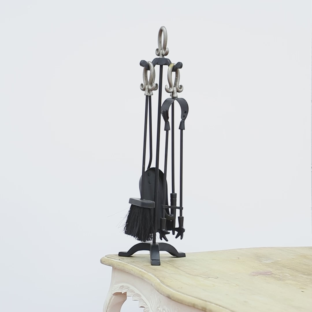 Companion Sets - Freestanding Silver Fireside Companion Set
