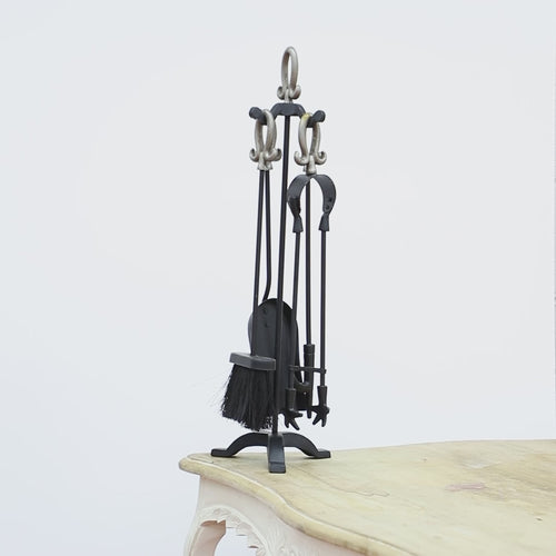 Companion Sets - Freestanding Silver Fireside Companion Set