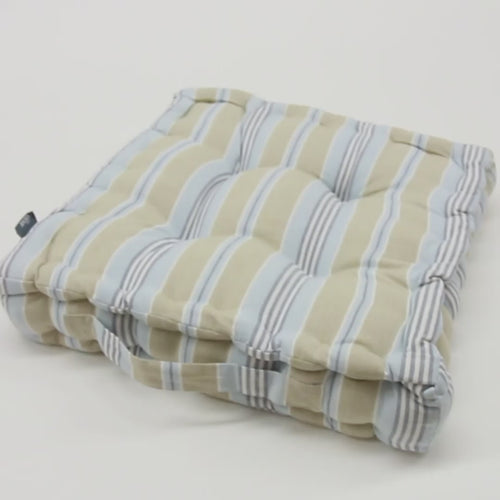 Seat Pads - Set of Blue Stripe Seat Cushions