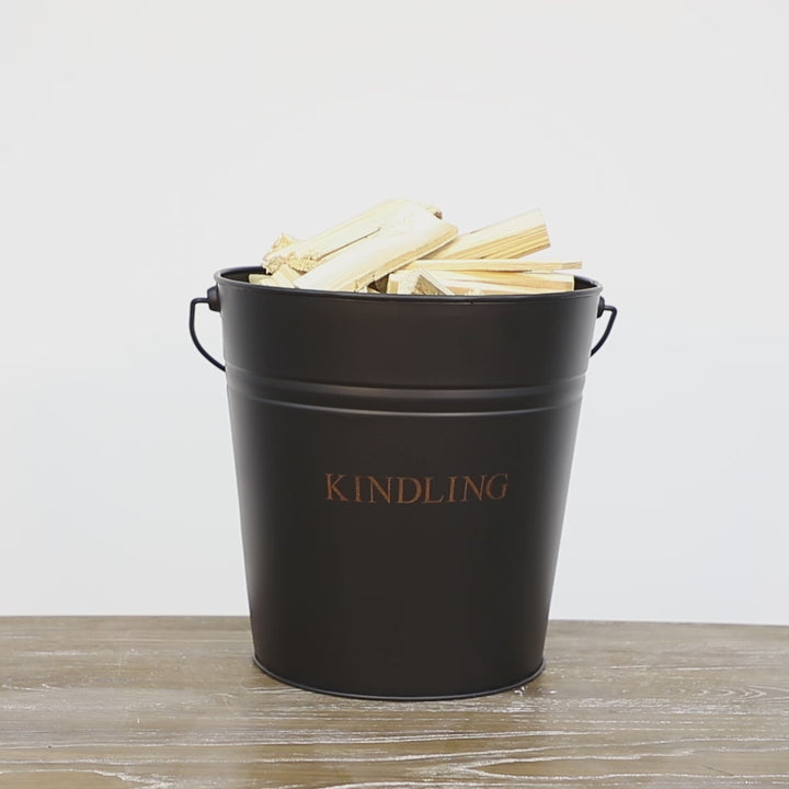 Black Kindling Bucket
