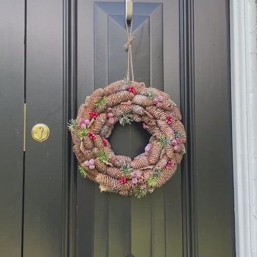 Wreaths - Personalised Frosted Berries Wreath 36cm