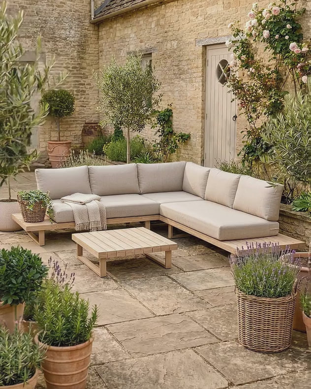 Glenwood Corner Sofa Set - Beige